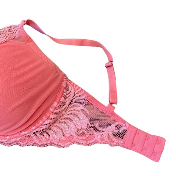 NATORI Feathers Contour Plunge Molded Cup Lace Bra 32DDD - Picture 3 of 6